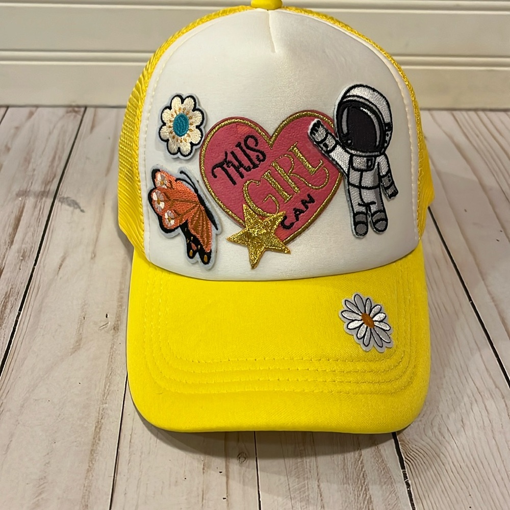 Trending Trucker hat with embroidered patches